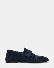 ROGER Navy Suede Slip-On Women's Loafer | Steve Madden discount