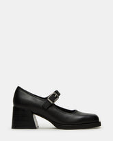 LISBON Black Leather Square-Toe Mary Jane Women's Loafer | Steve Madden near me