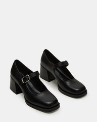 LISBON Black Leather Square-Toe Mary Jane Women's Loafer | Steve Madden near me