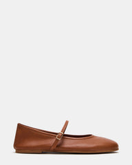 BESETTE Tan Leather Mary Jane Ballet Women's Flat | Steve Madden for Sale