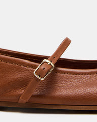 BESETTE Tan Leather Mary Jane Ballet Women's Flat | Steve Madden for Sale