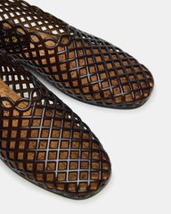 GROVE Black Square-Toe Jelly Women's Flat | Steve Madden discount