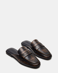 CALEB Brown Distressed Women's Slip-On Mule Flat | Steve Madden online