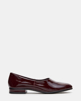 RANDALL Burgundy Patent Ballet Women's Flat | Steve Madden US