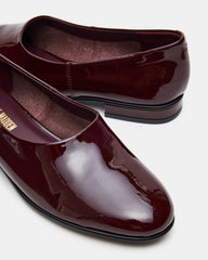 RANDALL Burgundy Patent Ballet Women's Flat | Steve Madden US