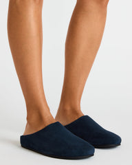 FERN Navy Suede Mule Slip-On Round-Toe Women's Flat | Steve Madden US