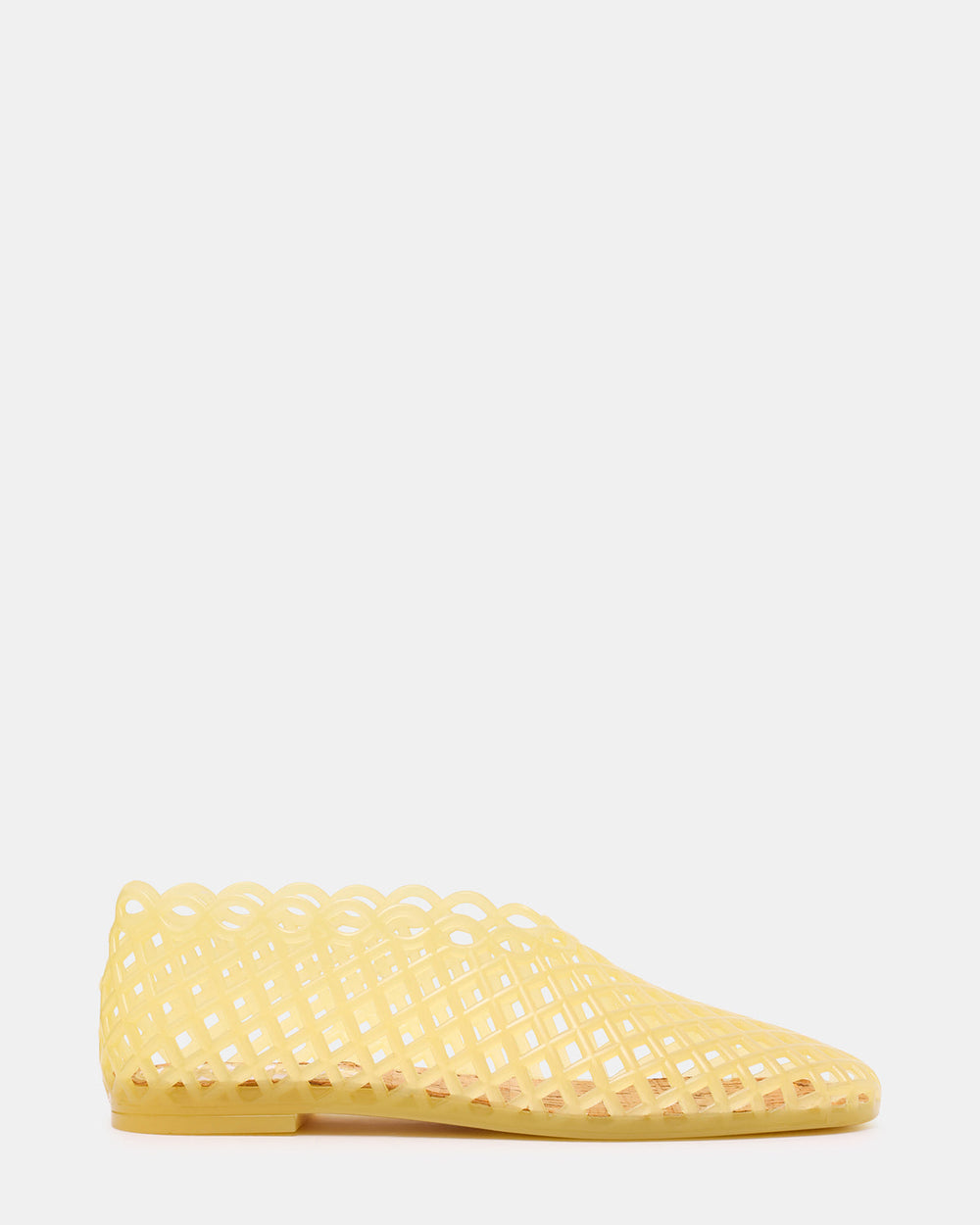 GROVE Butter Yellow Square-Toe Jelly Women's Flat | Steve Madden US