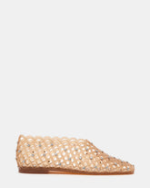 GROVE Tan Rhinestones Square-Toe Jelly Women's Flat | Steve Madden Sale