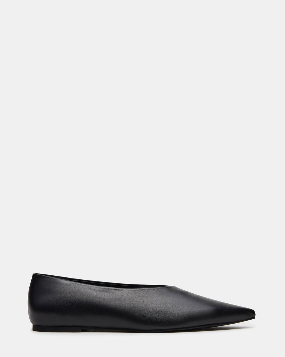 FLOYD Black Leather Pointed-Toe Ballet Women's Flat | Steve Madden outlet