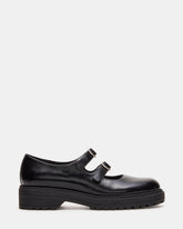 ALBA Black Leather Platform Lug Mary Jane Women's Loafer | Steve Madden for Sale