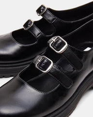 ALBA Black Leather Platform Lug Mary Jane Women's Loafer | Steve Madden for Sale