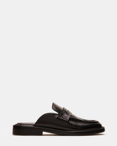 MULBERRY Black Leather Women's Slip-On Mule Flat | Steve Madden US