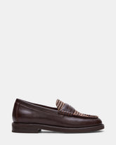 MADISON Brown Multi Women's Penny Loafer | Steve Madden Sale