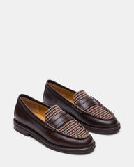 MADISON Brown Multi Women's Penny Loafer | Steve Madden Sale