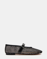 DREAMING Black Mesh Rhinestone Mary Jane | Women's Flats | Steve Madden near me