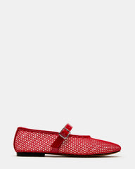DREAMING Red Mesh Women's Mary Jane Flats | Steve Madden for Sale