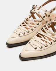 GALANTI Bone Patent Women's Pointed-Toe Moto Slingback Flat | Steve Madden online