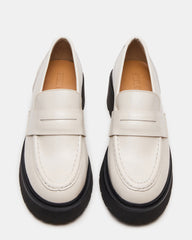 LAYKEN Bone Leather Platform Lug Women's Loafer | Steve Madden Sale