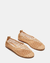 AMBROSIA Tan Women's Net Caged Ballet Flat | Steve Madden Sale