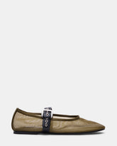 MITSY Olive/Black Mary Jane Mesh Ballet Women's Flat | Steve Madden US