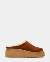 SMORES Tan Suede Faux Fur Slip-On | Women's Flats | Steve Madden outlet