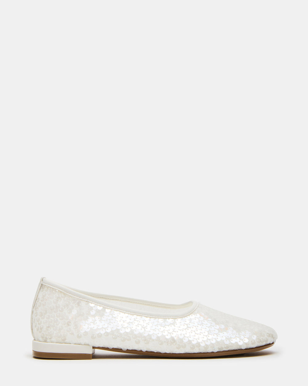 GARCELLE White Sequin Women's Ballet Flats | Steve Madden discount