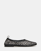 AMBROSIA Black Women's Net Caged Ballet Flat | Steve Madden US