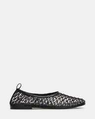 AMBROSIA Black Women's Net Caged Ballet Flat | Steve Madden US