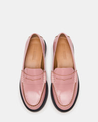 MADISON Light Pink Leather Women's Penny Loafer | Steve Madden Sale
