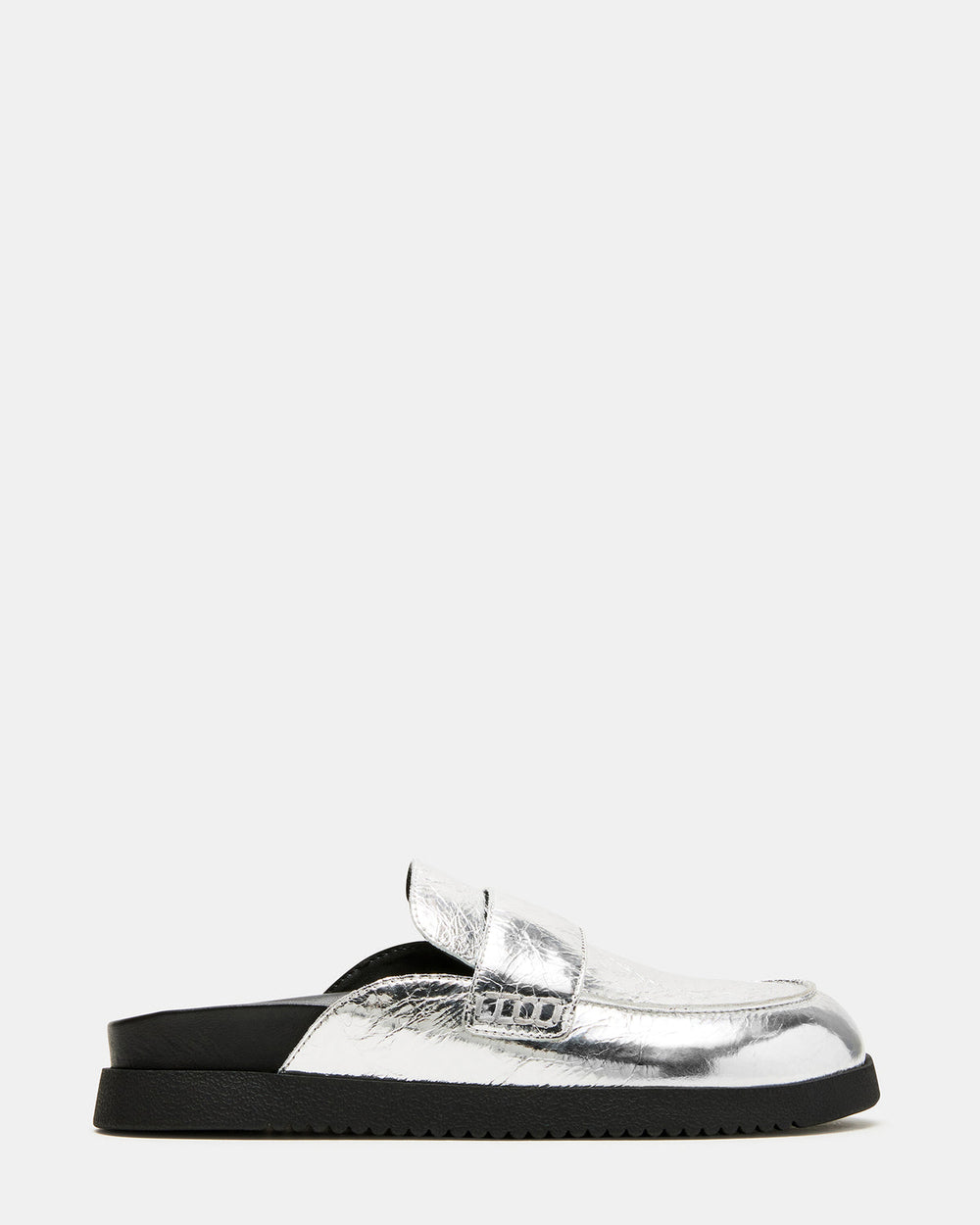 SKIPPER Silver Metallic Women's Slip-On Mule | Steve Madden US