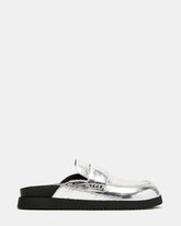 SKIPPER Silver Metallic Women's Slip-On Mule | Steve Madden US