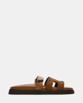 MAYVEN Camel Suede Flatform Slide Women's Sandal | Steve Madden outlet