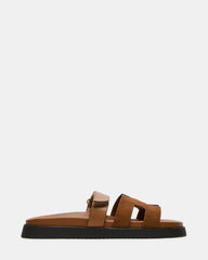 MAYVEN Camel Suede Flatform Slide Women's Sandal | Steve Madden outlet