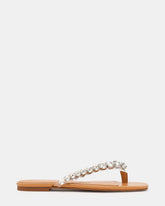 MARBLE Rhinestones Silver Multi Thong Square-Toe Women's Sandal | Steve Madden discount