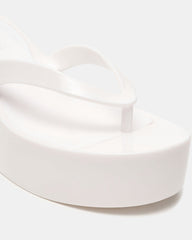 JELLA White Thong Wedge Women's Platform Sandal | Steve Madden US