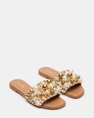 KLIO Coral Multi Ornament Embellished Slide Women's Sandal | Steve Madden for Sale