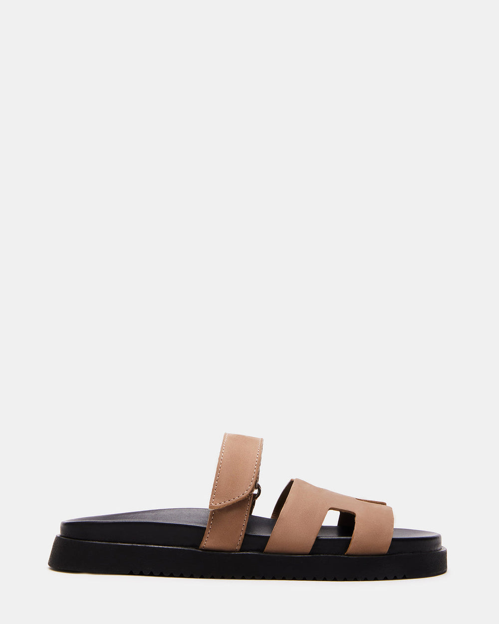 MAYVEN Tan Nubuck Flatform Slide Women's Sandal | Steve Madden for Sale