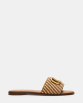 KORA Natural Raffia Gold Detail Slide Women's Sandal | Steve Madden near me