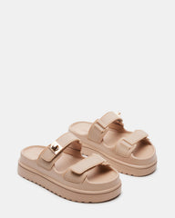 BIGSCHMONA JELLY Natural Women's Platform Slide Sandal | Steve Madden US
