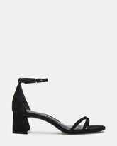 RAE Black Nubuck Strappy Block Heel Women's Sandal | Steve Madden discount