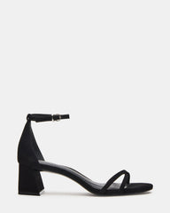 RAE Black Nubuck Strappy Block Heel Women's Sandal | Steve Madden discount