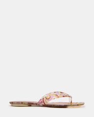 TRELLA Jelly Pink Print Square-Toe Thong Women's Sandal | Steve Madden near me