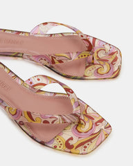 TRELLA Jelly Pink Print Square-Toe Thong Women's Sandal | Steve Madden near me