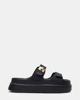 BIGSCHMONA JELLY Black Women's Platform Slide Sandal | Steve Madden US