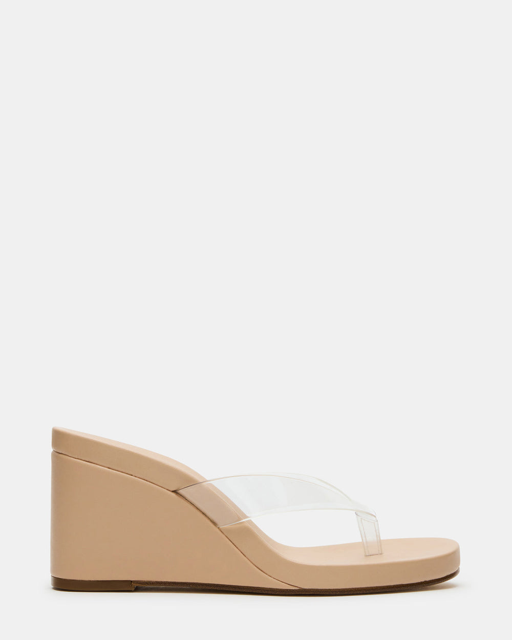 PLAYING Clear Thong Wedge Women's Sandal | Steve Madden for Sale