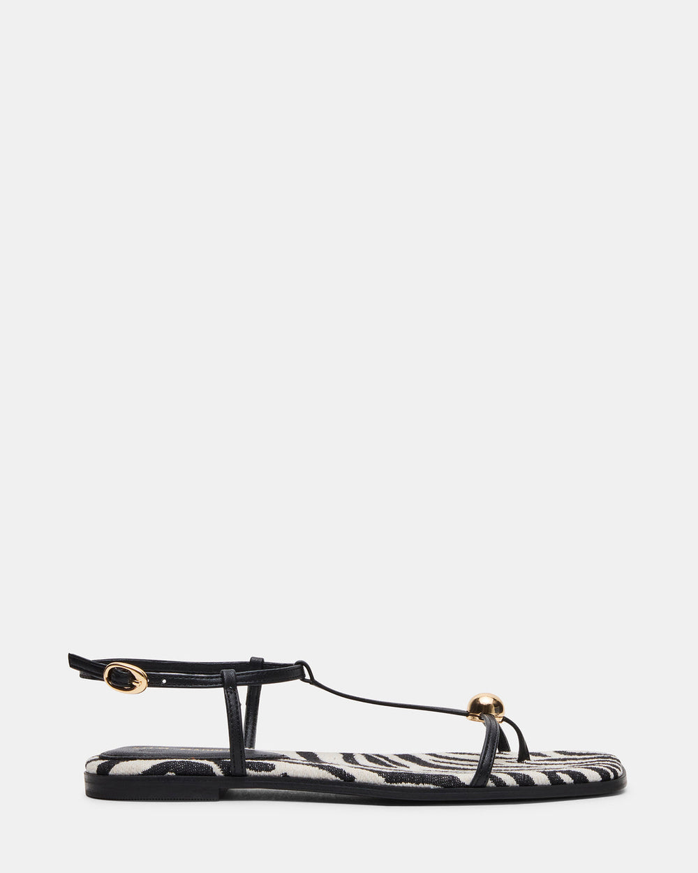 RITZY Zebra Square-Toe Strappy Women's Sandal | Steve Madden outlet