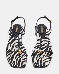 RITZY Zebra Square-Toe Strappy Women's Sandal | Steve Madden outlet