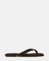 TRELLA Brown Suede Square-Toe Thong Women's Sandal | Steve Madden online