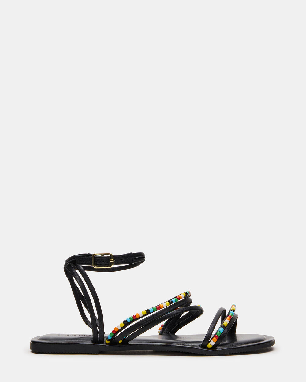 VIMA Black Multi Strappy Multi-Colored Women's Sandal | Steve Madden Sale