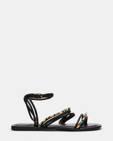 VIMA Black Multi Strappy Multi-Colored Women's Sandal | Steve Madden Sale